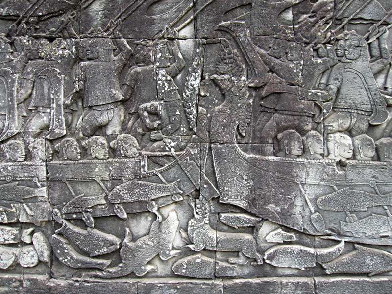 Narrative Carving, Bayon, Angkor Thom