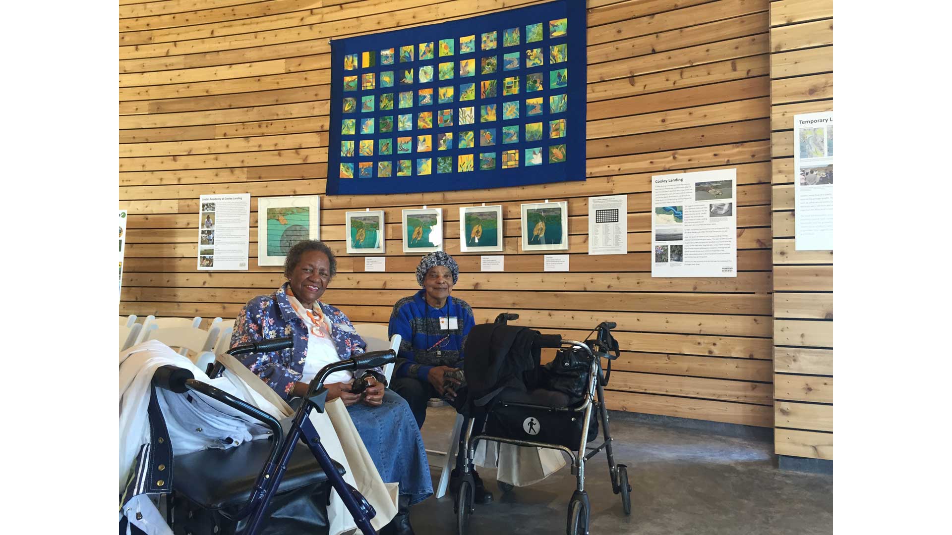 Seniors Ola Augmon and Dorothy Lewis at the Cooley Landing Education Center Grand Opening