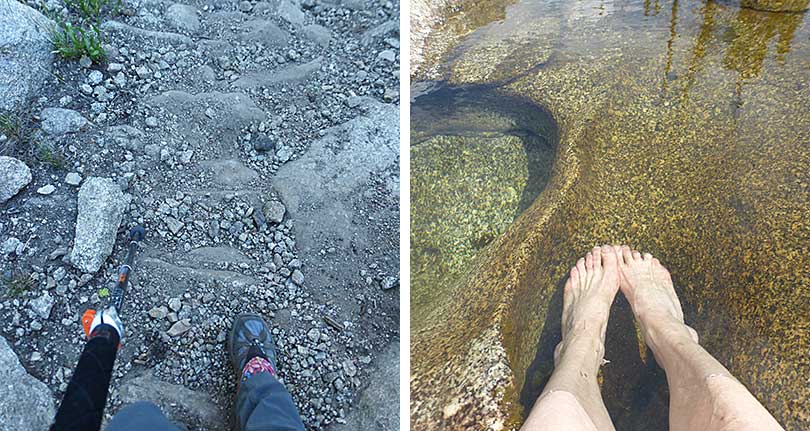 Sometimes backpacking is all about the feet