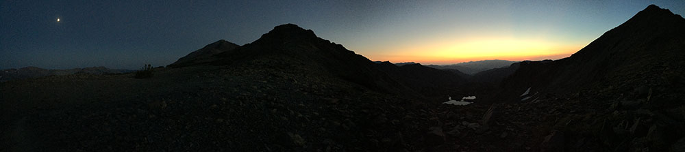 Moonset and Sunrise on Sonora Pass