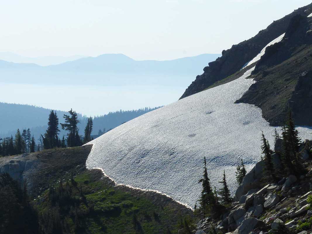 Melting snowfield