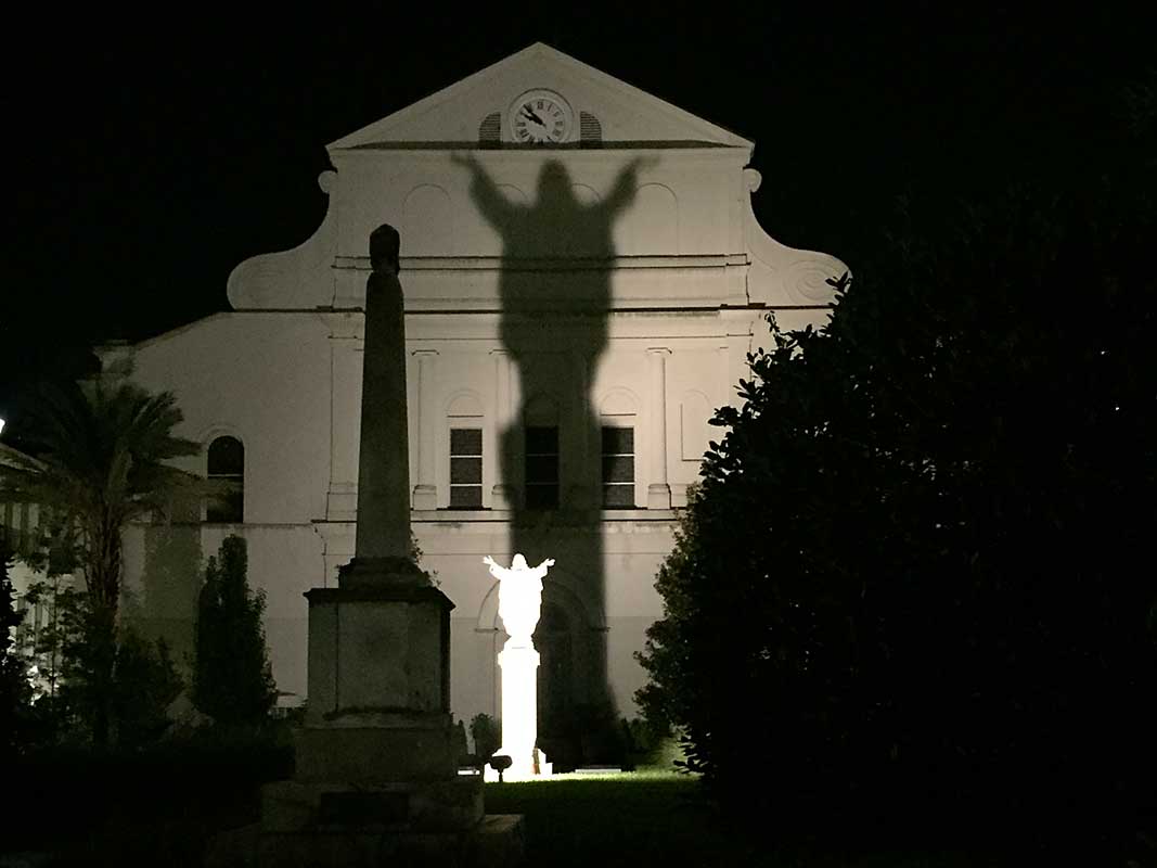 Back of the St. Louis Cathedral in the French Quarter at Night