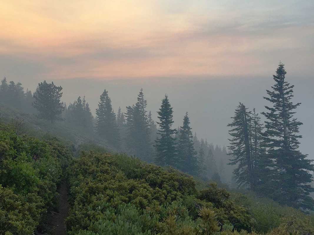 Smoky sunrise from the Carr fire