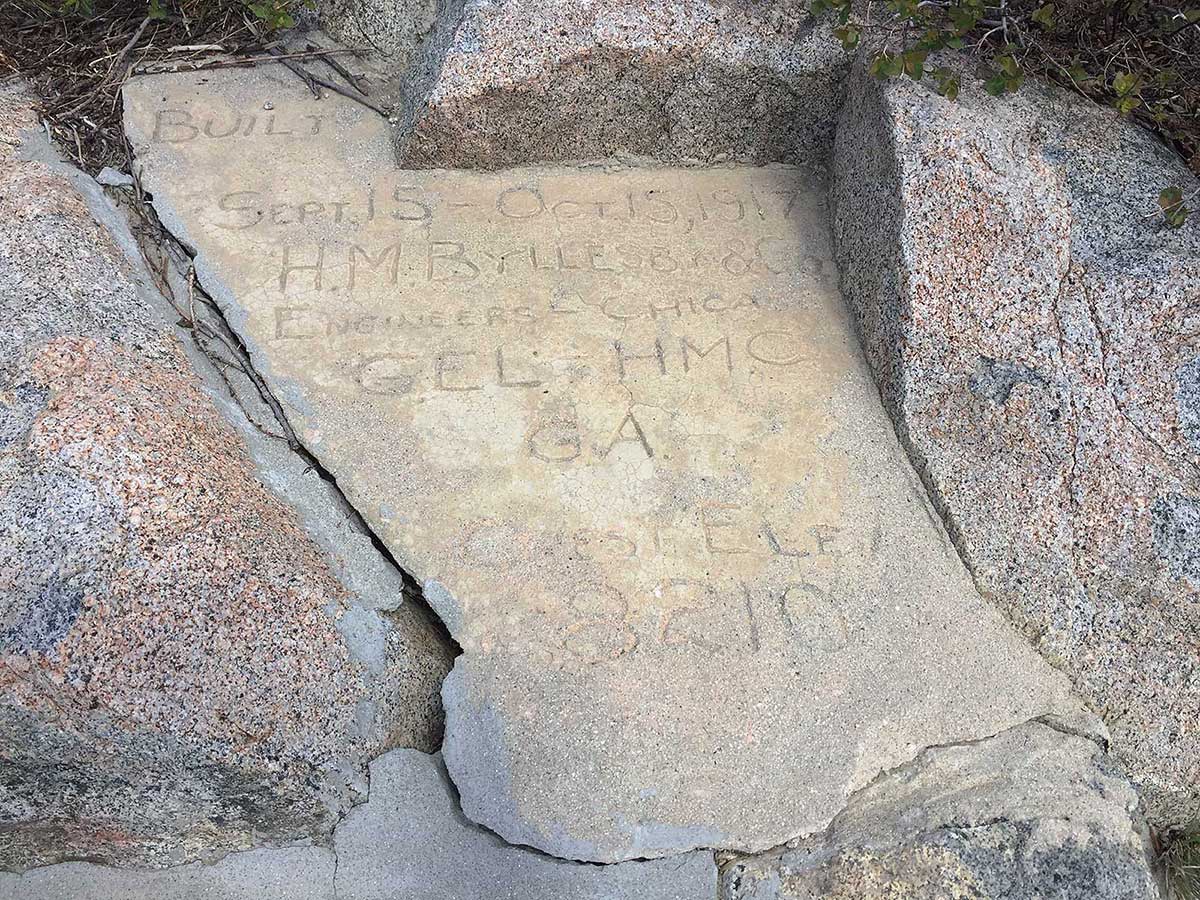 Commemorative Plaque at dam site
