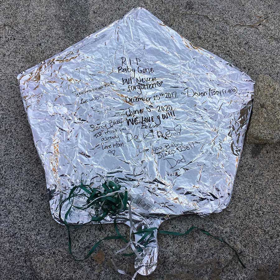 Mysterious mylar balloon inscriptions