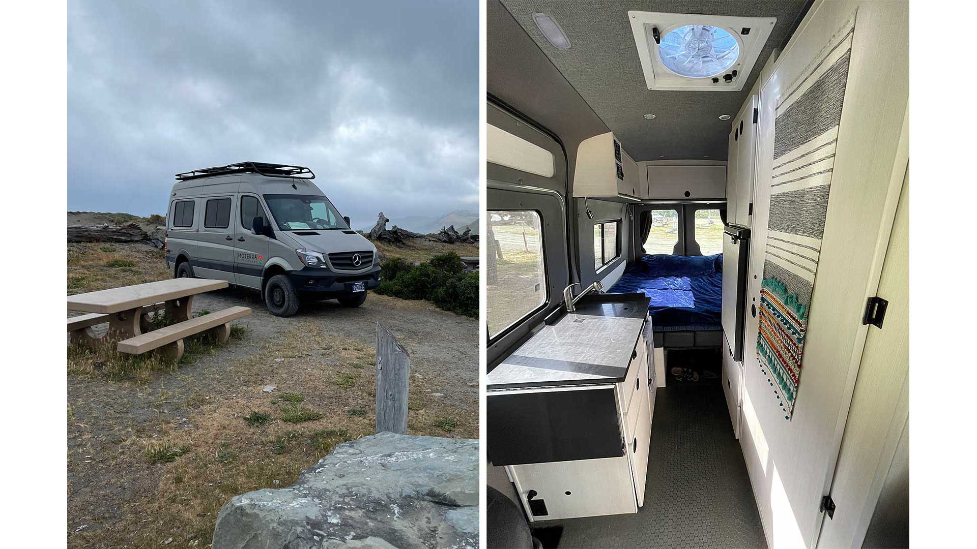 Camper Van Exterior and Interior