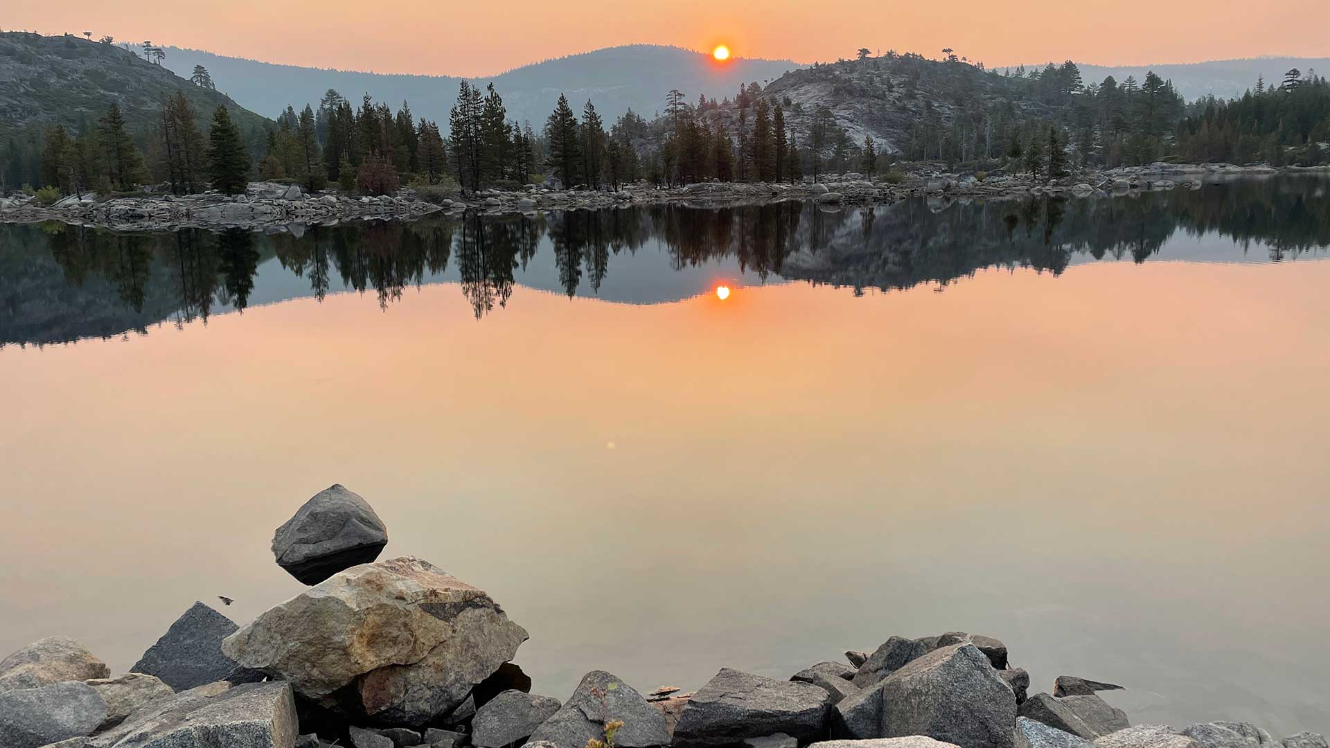 Smoky Sunrise on Buck Island Lake