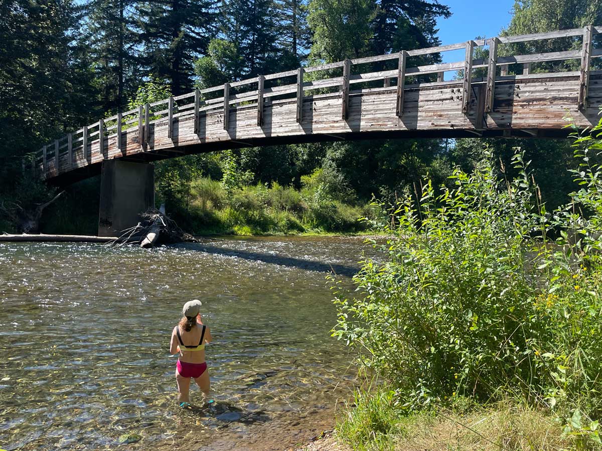 Cooling down in Trout Creek