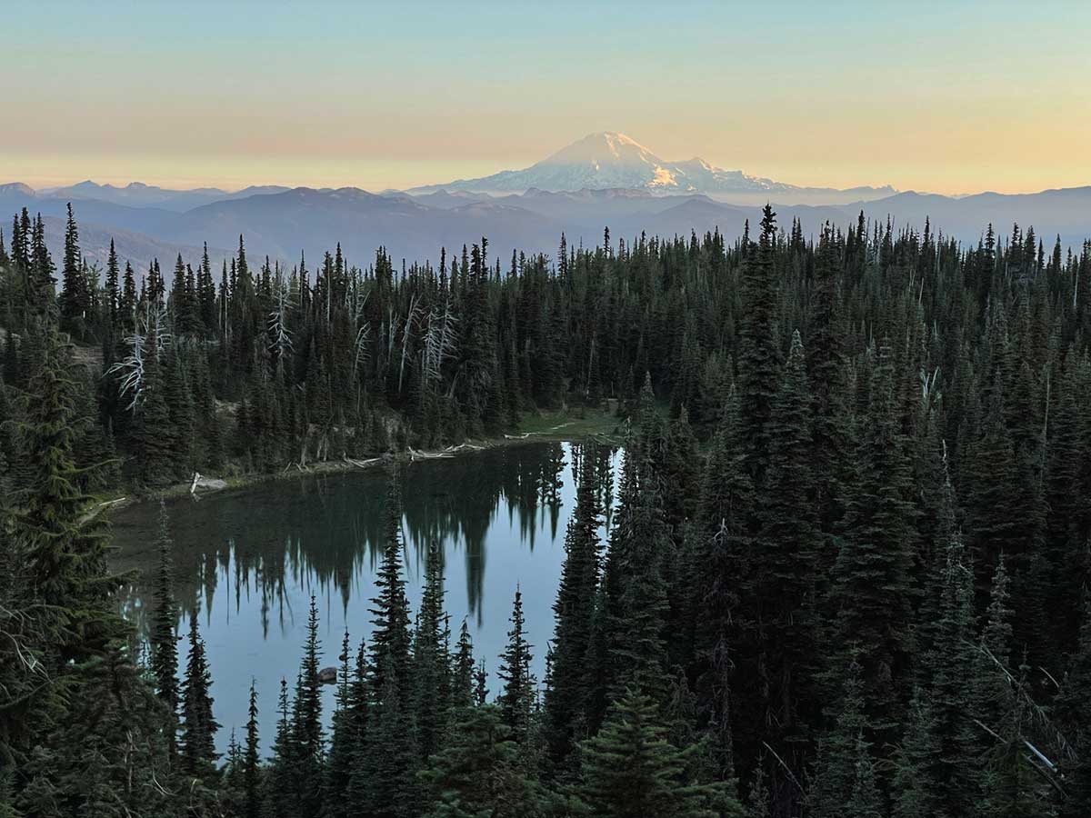 View at dawn of Mt. Adams