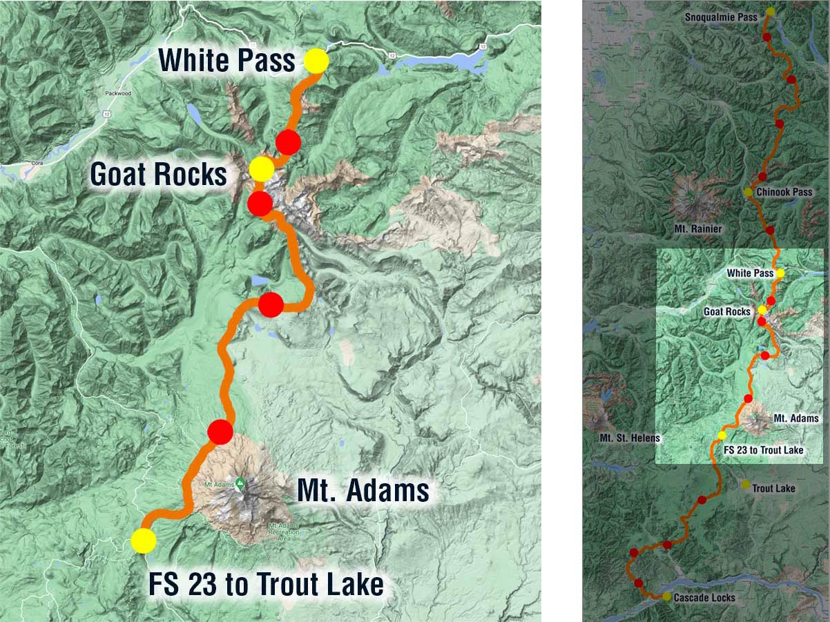 PCT Section Hike Map, Part 2