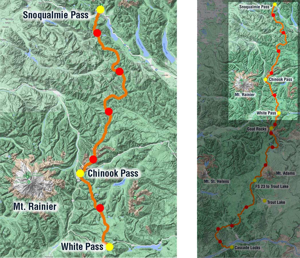 PCT Section Hike Map, Part 3