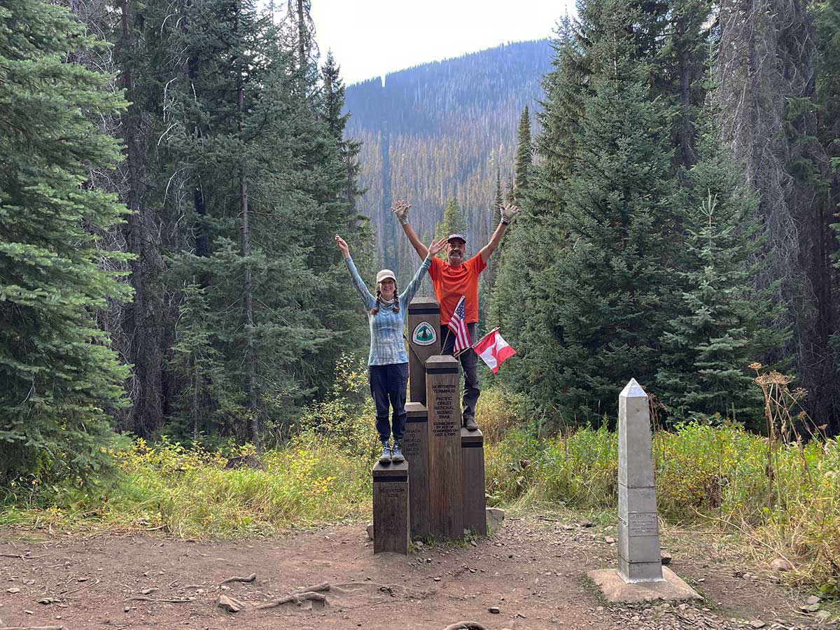 At the Northern Terminus monument of the PCT