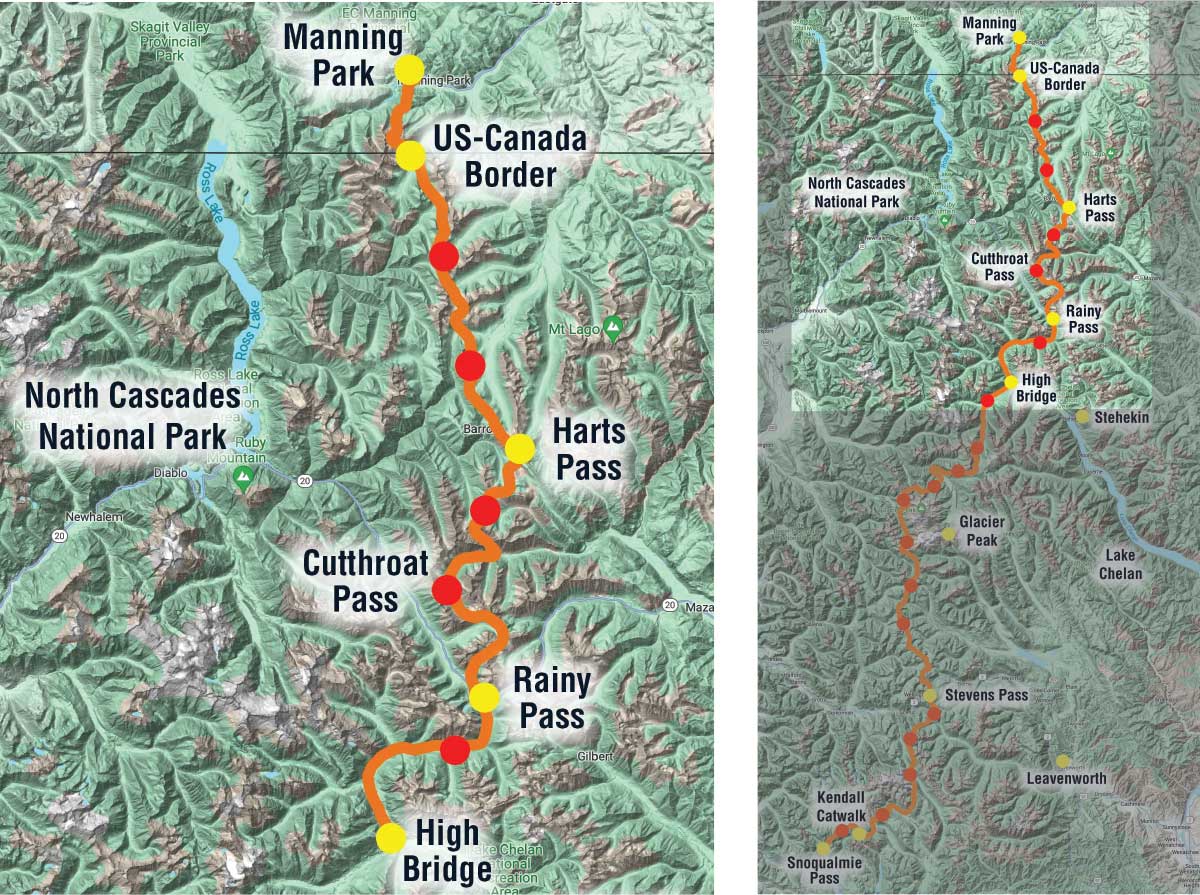 PCT Section Hike Map, Part 3
