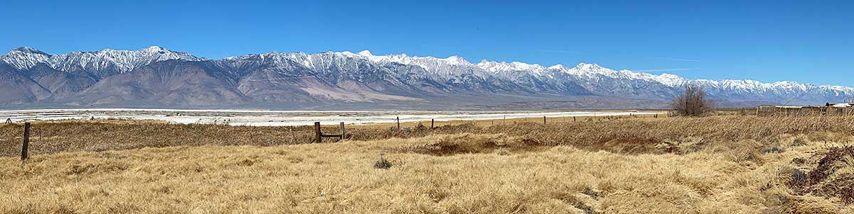View of the Eastern Sierra March 2025