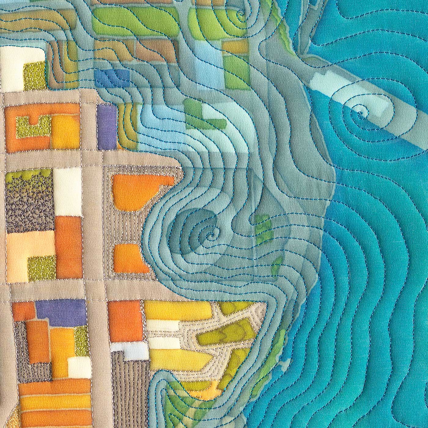 detail image of Dogpatch, the sea is rising: 0, 3 and 6 feet ©2019 Linda Gass