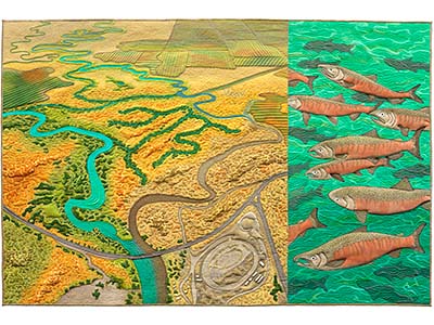 San Joaquin Merced Revival artwork in Ripples Exhibition at UC Law