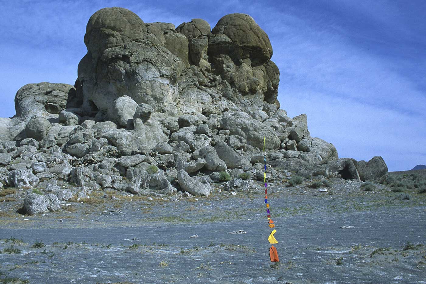 View looking towards tufa formation of Running Stitch at Pyramid Lake ©2001 Linda Gass