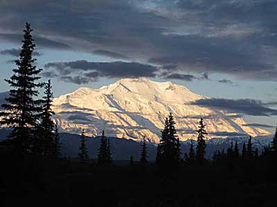 Sunrise on Denali in Alaska