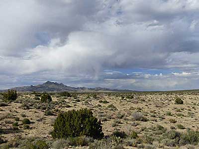 Storm clouds over Mojave National Preserve
