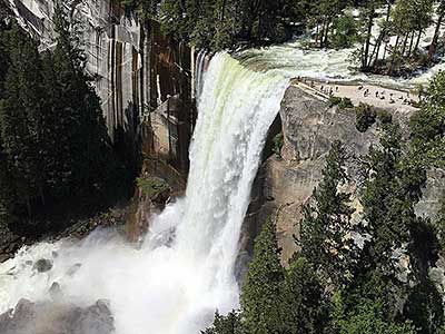 Vernal Falls during supermelt of 2017